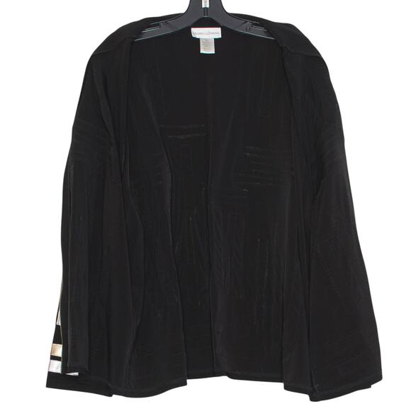 Drapers & Damons Jacket Minimalist Contemporary Artsy Zip Metallic Black 3XL - Picture 2 of 7